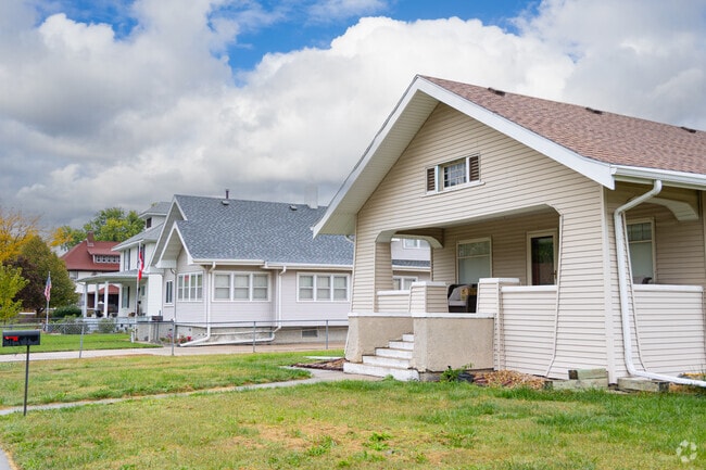 A charming bungalow in Central City showcases the character of early 20th-century design.