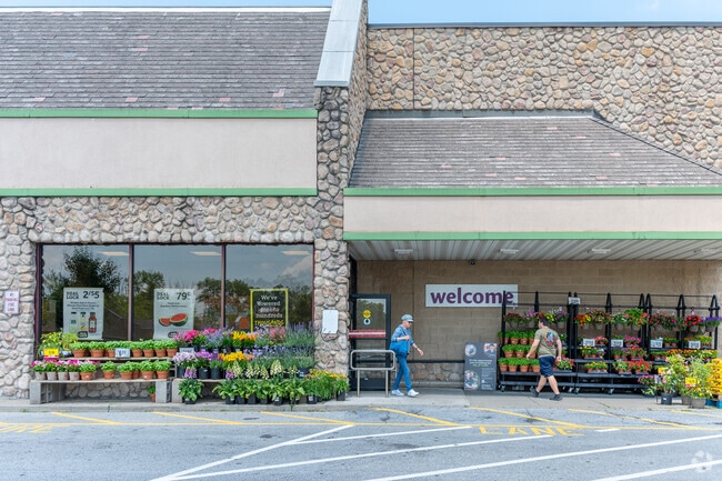 Locals grab groceries at Stop & Shop in Blooming Grove.