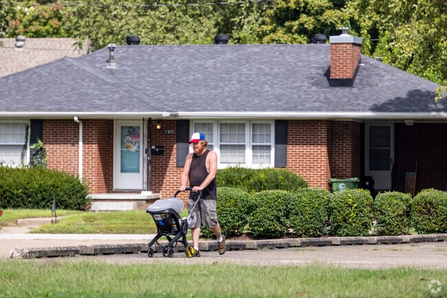 Shifley-York residents enjoying get out and about, taking walks through the neighborhood.