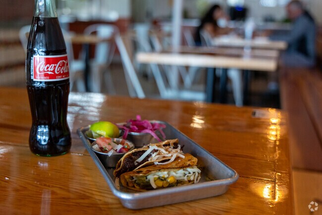 Tacos and Mexican Coke pair well at Taqueria el Pueblito in Hedrick Acres.