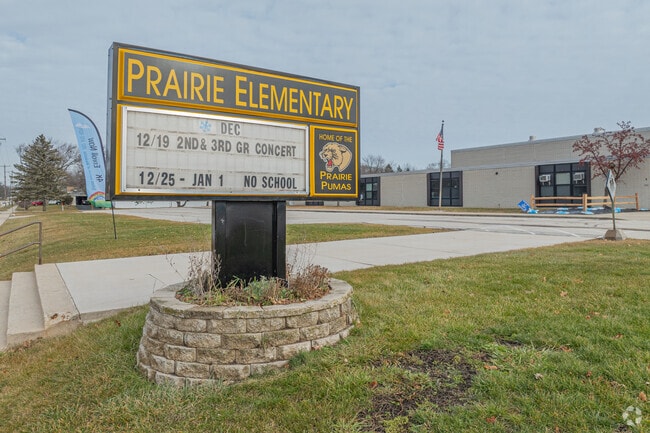 The Entrance Sign at Prairie Elementary School.