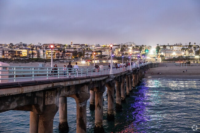 Manhattan Beach Pier is a major landmark and a popular viewing spot for visitors and locals.
