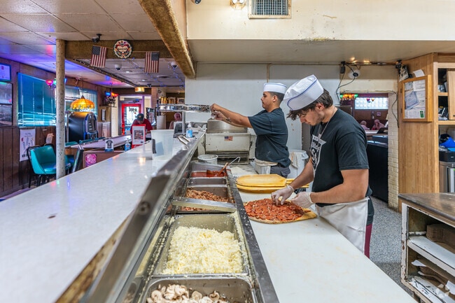 Vito and Nick’s Pizzeria serves up some of the best tavern-style pizza in Ashburn.