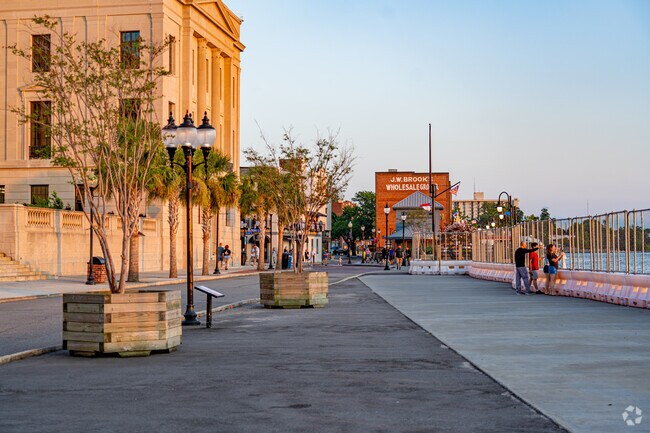 The Riverwalk in Downtown Wilmington is a popular destination for Devon Park residents.