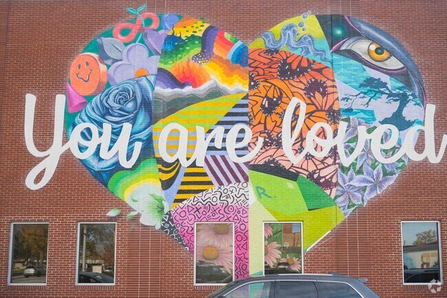 A beautiful mural in downtown on one of the buildings in Rensselaer.