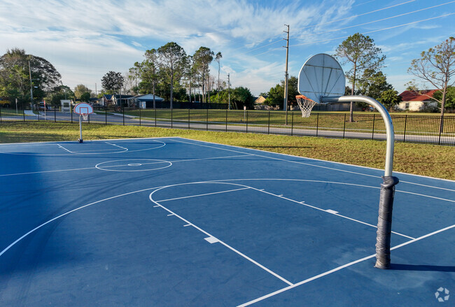 Magnolia School has a full basketball court.