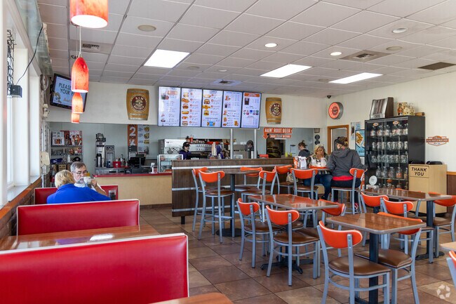 The original A&W restaurant in downtown City of Lodi is a popular place to grab lunch.