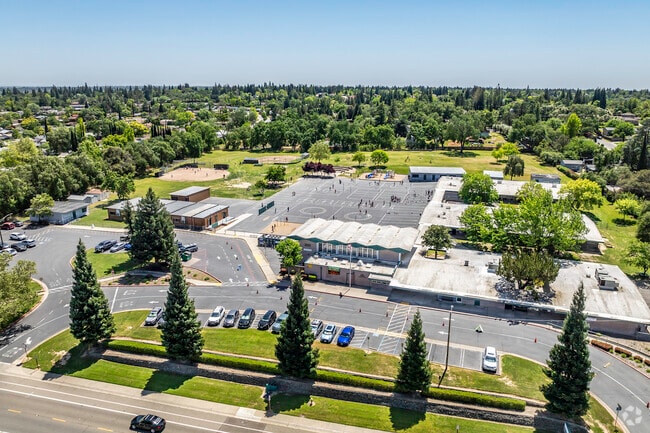Pershing Elementary offers a sprawling campus when viewed from above.