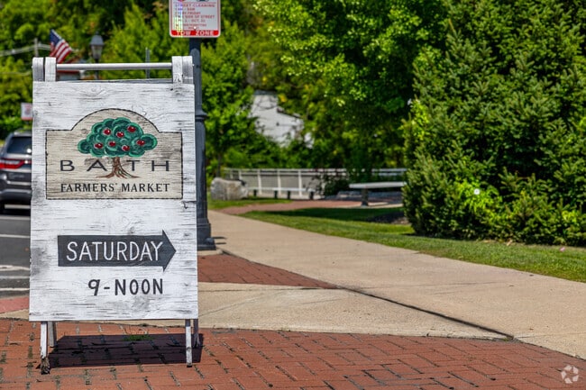 Bath hosts a farmers market every Saturday at from 9-Noon at Keystone Park.