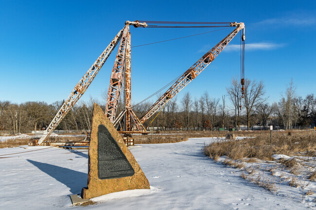 Remnants of St. Cloud's granite quarry history can be seen as monuments to the past.