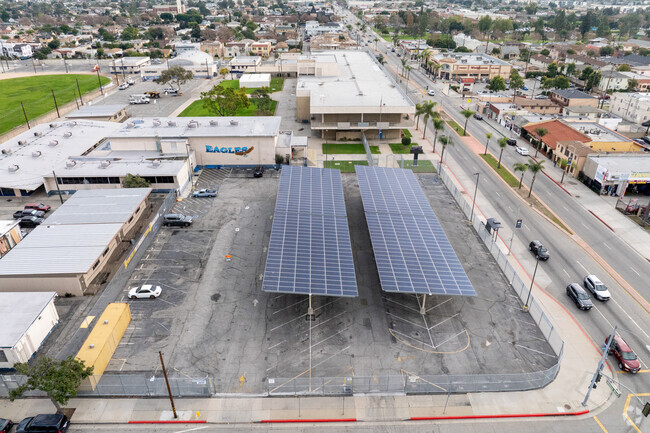 Parking area at the Montebello Intermediate School in Montebello, Ca.