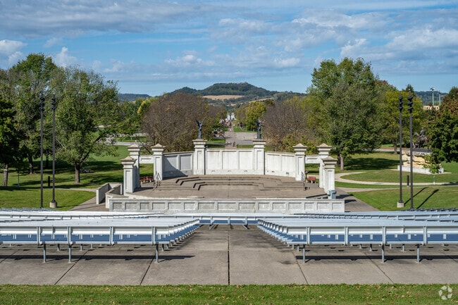 Soldiers Walk Memorial Park includes an outdoor auditorium for community events in Arcadia.