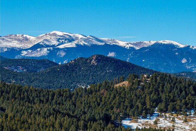 The Rocky Mountains are within view from Evergreen Meadows.