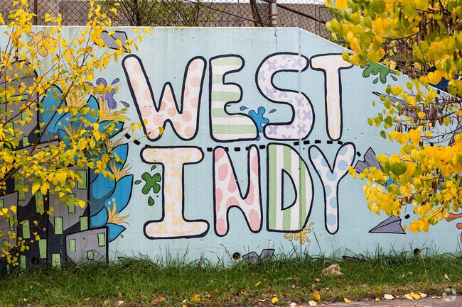 West Indianapolis signs show the community pride in this neighborhood.