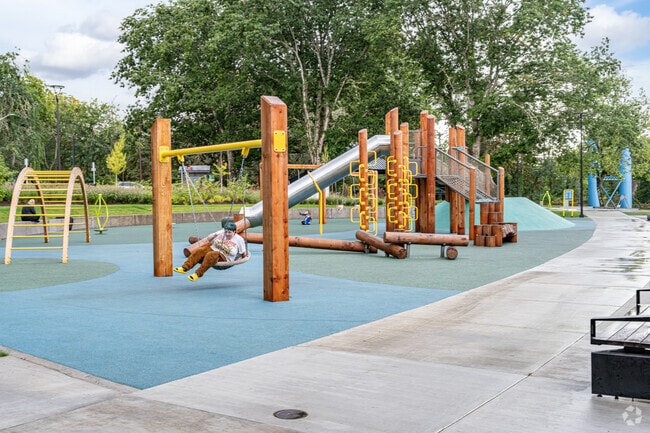 Locals love the unique playground at Monteith Riverpark in Albany.