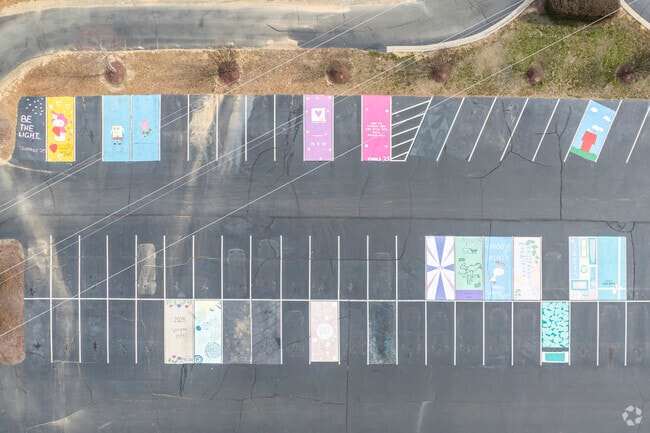 Seniors are encouraged to decorate their assigned parking spaces for their final year at Oxford Preparatory School.