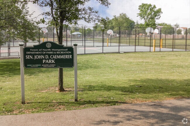 John Caemmerer Park located in Albertson offers Searingtown residents a lush green field and playground for children.