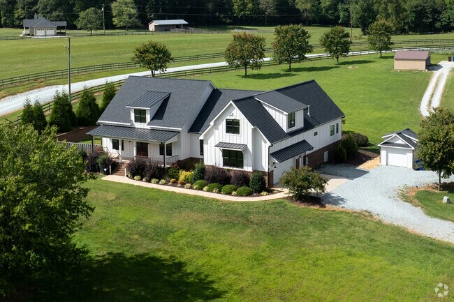 There are larger homes on large lots in the Eno neighborhood.