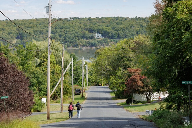 Main Street in Port Ewen leads straight down to the Hudson River.