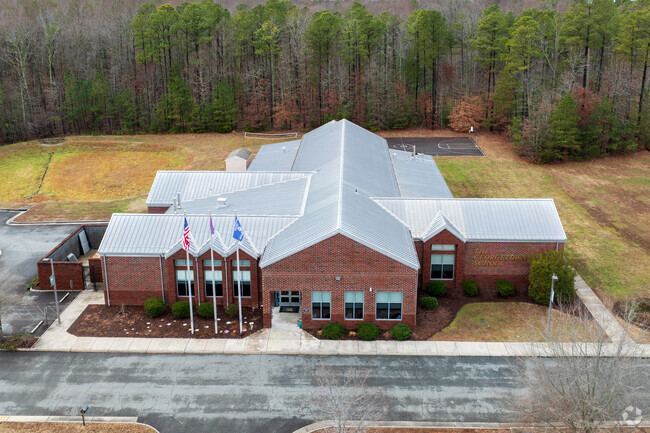 An aerial view of The Georgetown School.