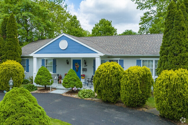 Colorful, well-maintained ranch homes line the streets near Union Park Gardens.