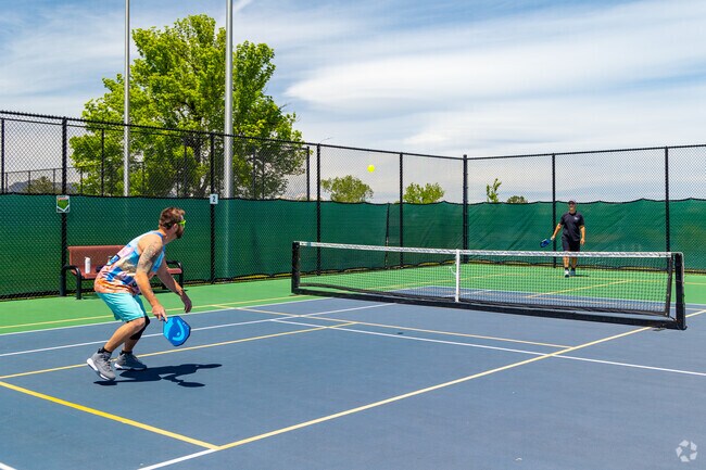 Challenges friends to a game of pickleball at Countryside Park in Westminster.
