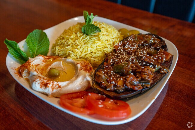Iraqi grilled eggplant from Moonlight Grill in the South Burlingame neighborhood.