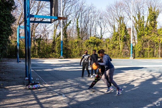 Play some basketball with your friends at the 12th & Cambria Playground.