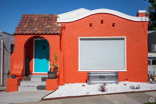 A few of the homes in Reservoir Hill are full of color, brightening the whole street.