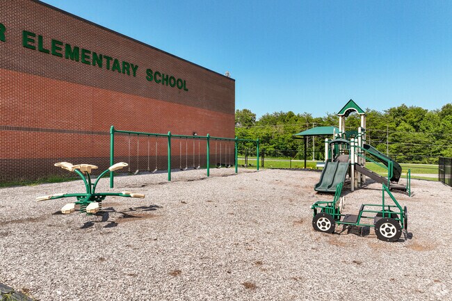 Carter Elementary School has a playground for students to play on during recess.