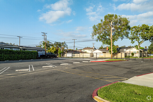 The parking lot at Orchard Dale Elementary School in Whittier.
