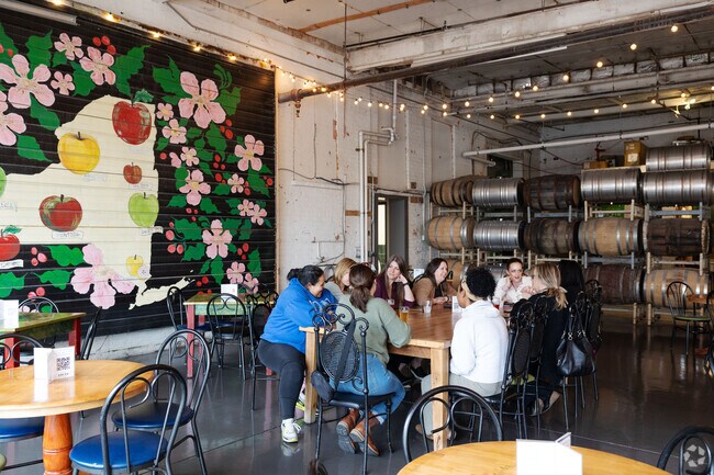 In Arbor HIll Nine Pin is a great option to hang with some friends and have a in house cider.