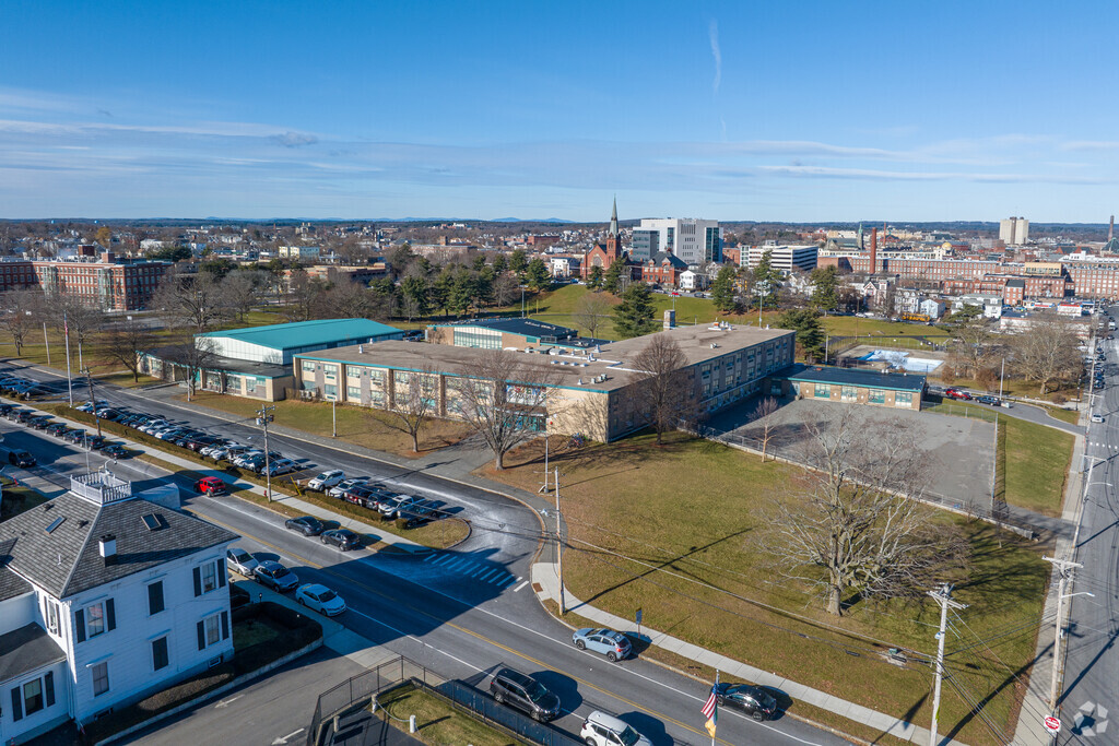 Grades K-8th can attend Rogers STEM Academy in Lowell, MA.