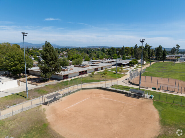 Baseball field at Yorba Linda Middle School.