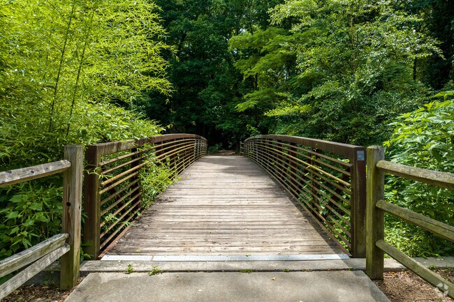 Enjoy at nice walk at the Briar Creek Greenway Trail in Plaza Midwood.