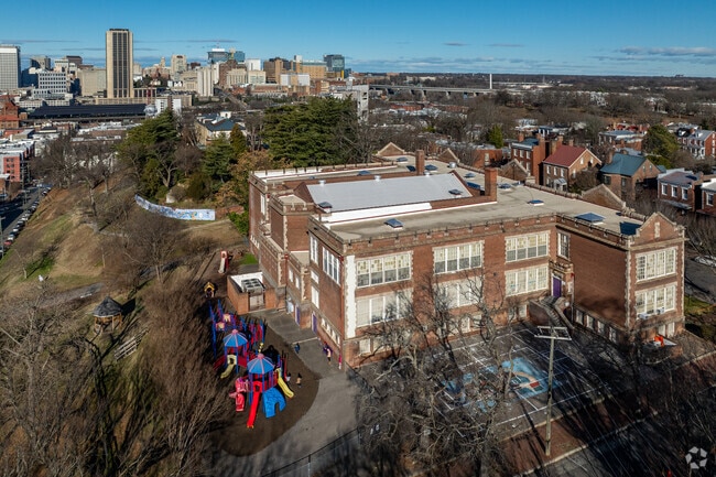 Bellevue Elementary School is only a few minutes' drive from Shockoe Bottom in Richmond.