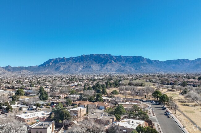 Academy Hills Park sits just minutes away from the Sandia mountains providing amazing views.
