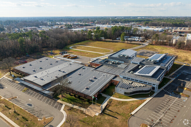An aerial view of Elizabeth Holladay Elementary School.