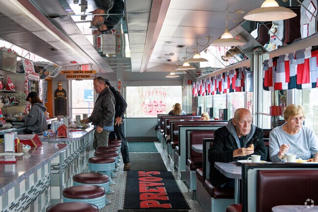 Patrons enjoy lunch at Prevo's Diner in Canastota.