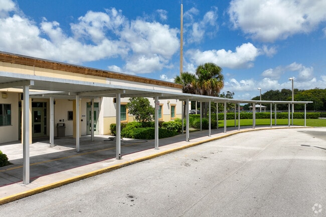 Arrivals at Elbridge Gale Elementary School.