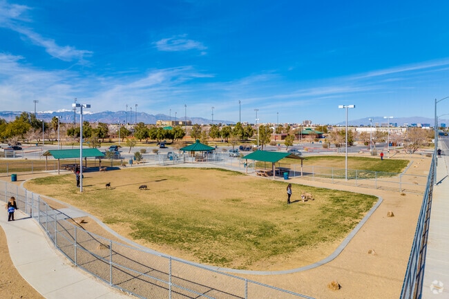 Silverado Ranch Park has a dog park for local canines to roam free at Silverado Ranch, NV.