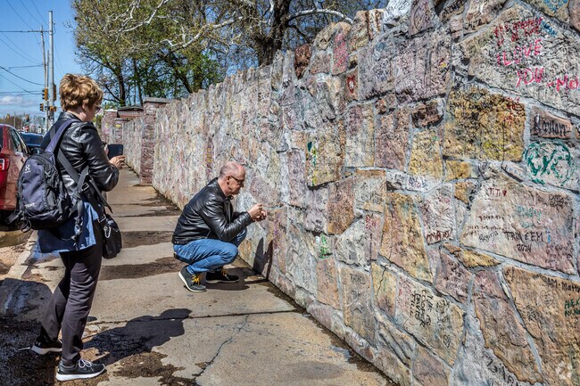 Tourists come from all over the world to sign the wall at Graceland in Whitehaven.