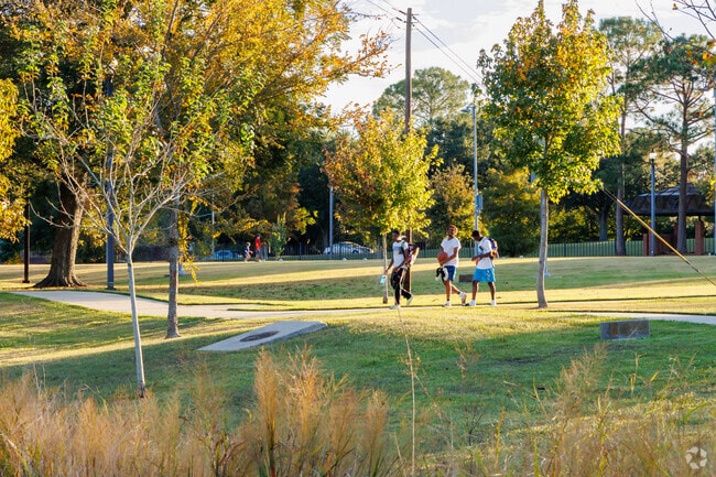 Bourgeois Park in Lafayette offers trails, basketball courts, and other outdoor recreation areas.