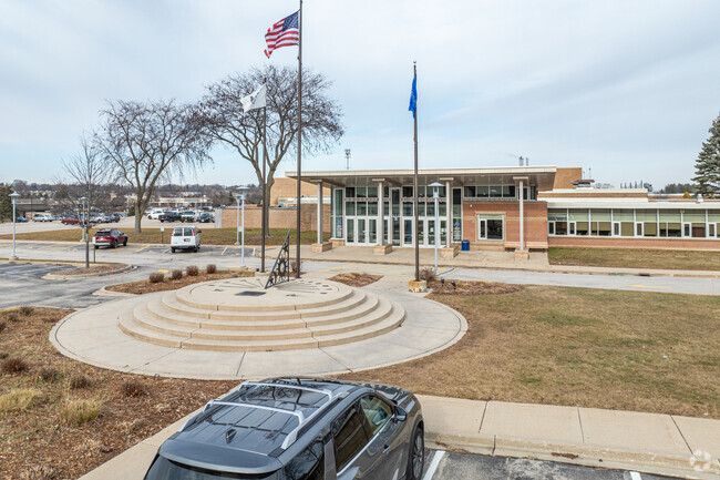 A beautiful memorial in front of Brookfield Central High School.