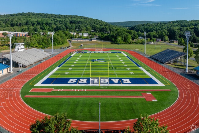 Blue Mountain High School offers elite football programs with top athletic facilities.