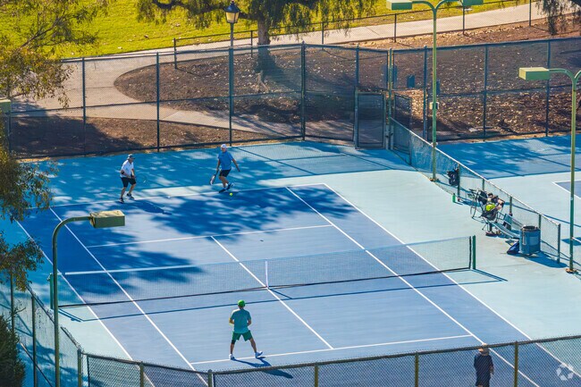 Two tennis courts are open to the public in Terra Nova Park.