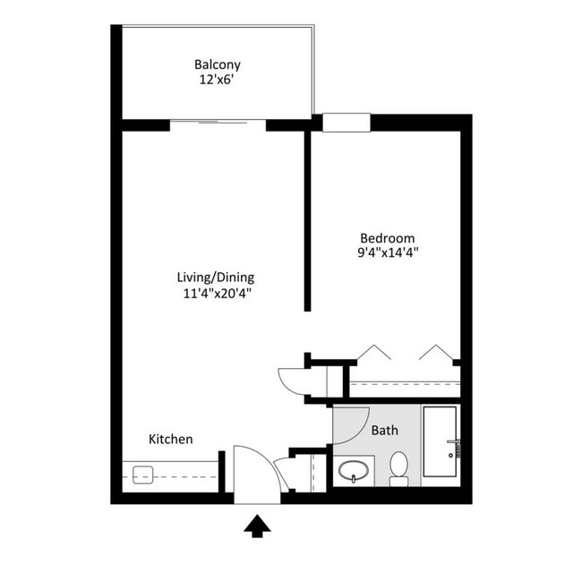 A1 1 Bed 1 Bath with Dimensions.jpg