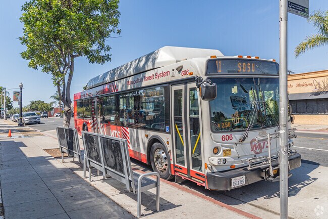 San Diego MTS busses whisk Normal Heights residents around greater San Diego.