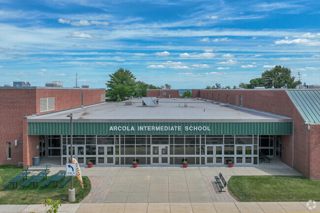 Middle school aged students of Audubon go to class at Arcola Intermediate School.