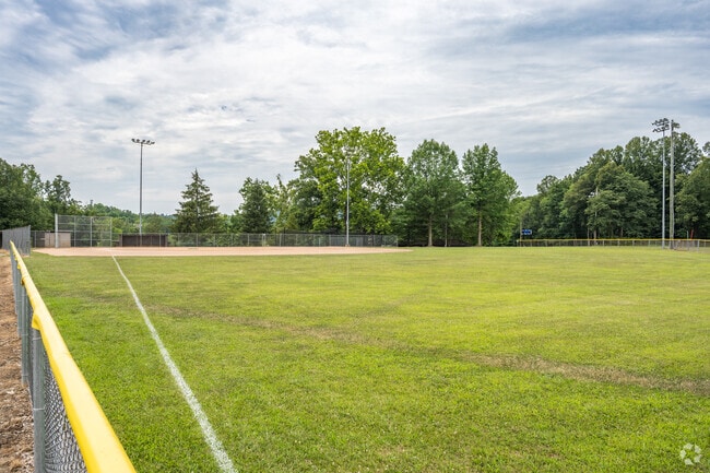 South Middle School has a baseball diamond off to the side of the school for sports games.